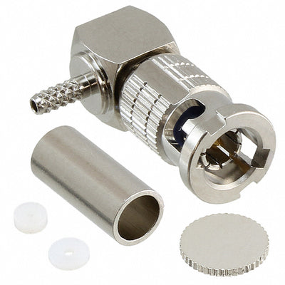 034-5012 by Amphenol RF - CONNECTOR HDBNC PLUG R/A 50OHM SOLDER