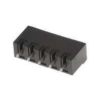 Black electronic component on a white background