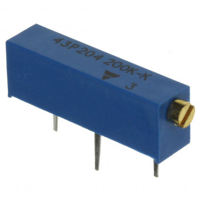 M43P204KB40 by Vishay Spectrol - TRIMMER 200K OHM 0.75W PC PIN