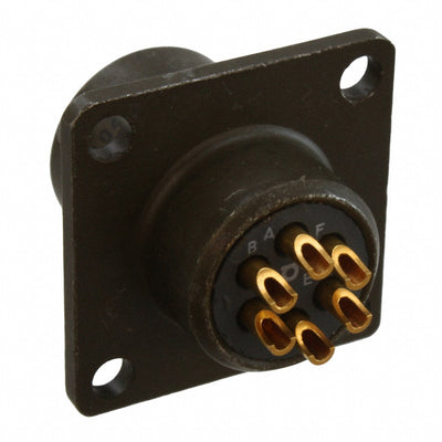 KPT02E106P by ITT Cannon, LLC - CONNECTOR RECPT MALE 6POS SOLDER CUP