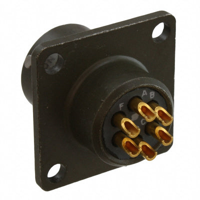 KPT02E106S by ITT Cannon, LLC - CONNECTOR RECPT FMALE 6POS SOLDER CUP