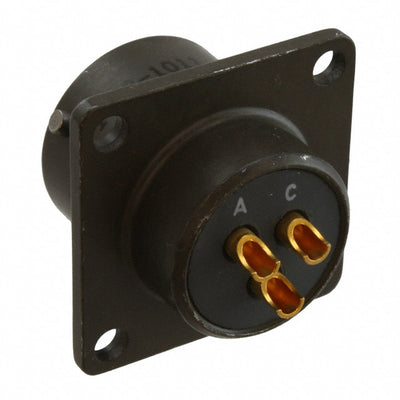KPT02E123P by ITT Cannon, LLC - CONNECTOR RECPT MALE 3POS SOLDER CUP