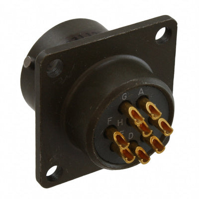 KPT02E128S by ITT Cannon, LLC - CONNECTOR RECPT FMALE 8POS SOLDER CUP