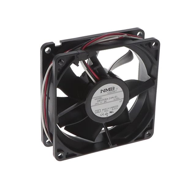 08025SA-24N-EL-D0 by NMB Technologies Corporation - FAN AXIAL 80X25MM 24VDC WIRE