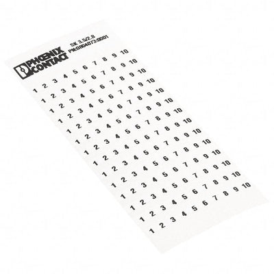 0804073:0001 by Phoenix Contact - ADHESIVE MARKER CARD 1-10