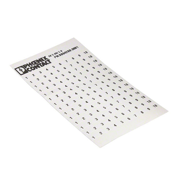 0804280:0001 by Phoenix Contact - ADHESIVE MARKER CARD 1-10