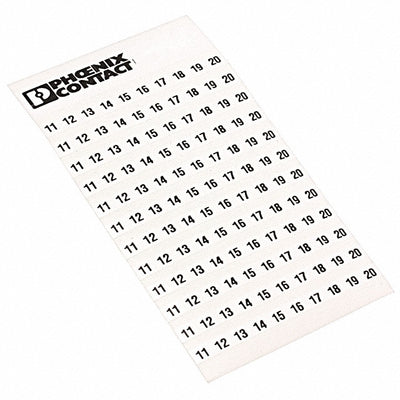0804293:0011 by Phoenix Contact - MARKER CARD PRINTED 11-20
