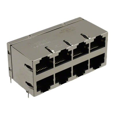 0811-2X4R-28-F by Bel Fuse Inc. - CONNECTOR JACK 8PORT 100 BASE-T PCB