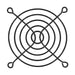 08172-02 by Qualtek - FAN GUARD 80MM METAL BALCK