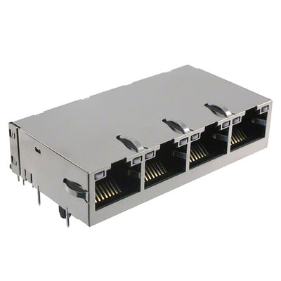 0826-1A4T-23-F by Bel Fuse Inc. - CONNECTOR JACK 4PORT 1000 BASE-T PCB