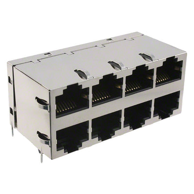 0833-2X4R-54-F by Bel Fuse Inc. - CONNECTOR JACK 8PORT 1000 BASE-T PCB