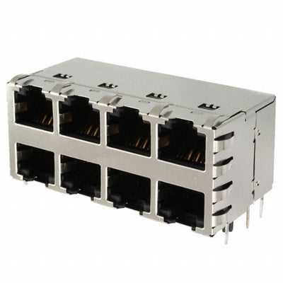 0854-2X4R-JD-F by Bel Fuse Inc. - CONNECTOR JACK 8PORT 2.5G BASE-T PCB