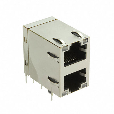0895-2C1R-GK by Bel Fuse Inc. - CONNECTOR JACK 2PORT 1000 BASE-T PCB
