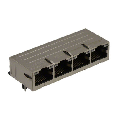08B0-1X4T-36-F by Bel Fuse Inc. - CONNECTOR JACK 4PORT 100 BASE-T PCB