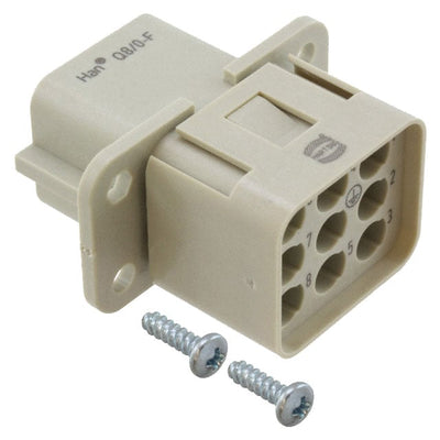 9120083101 by HARTING - INSERT FEMALE 8POS+1GND CRIMP
