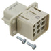 9120083101 by HARTING - INSERT FEMALE 8POS+1GND CRIMP