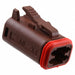 0934453107 by Molex - CONNECTOR PLUG HSG 4POS BROWN