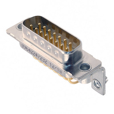 09642247232 by HARTING - CONNECTOR D-SUB PLUG 15POS R/A SLDR
