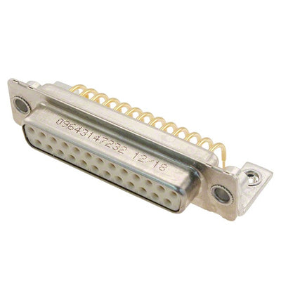 09643147232 by HARTING - CONNECTOR D-SUB RCPT 25POS R/A SLDR