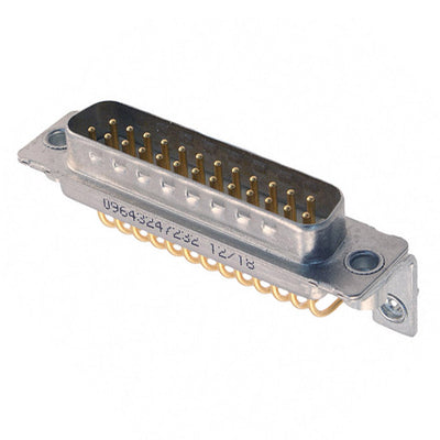 09643247232 by HARTING - CONNECTOR D-SUB PLUG 25POS R/A SLDR