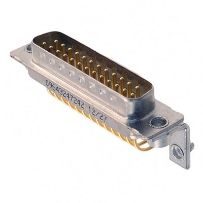 09643247242 by HARTING - CONNECTOR D-SUB PLUG 25POS R/A SLDR