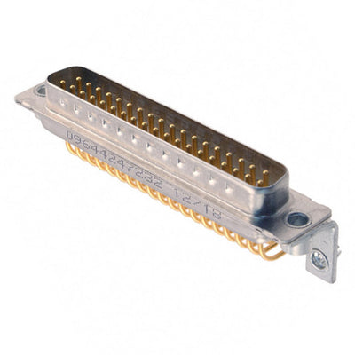 09644247222 by HARTING - CONNECTOR D-SUB PLUG 37POS R/A SLDR