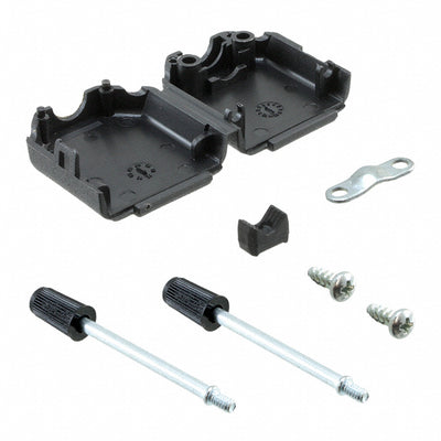 09670090424 by HARTING - CONNECTOR BACKSHELL 9POS 180DEG BLACK