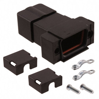 09670090436 by HARTING - CONNECTOR BACKSHELL 9POS 180DEG BLACK