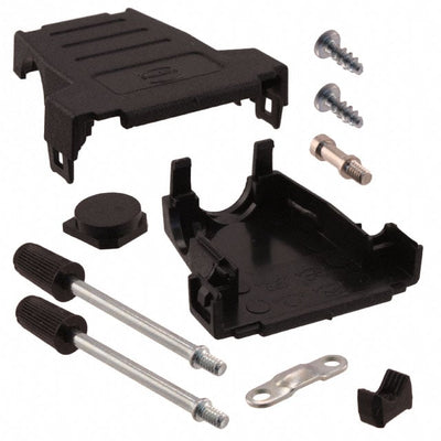 09670150434 by HARTING - CONNECTOR BACKSHELL 15P 90/180DEG BLK