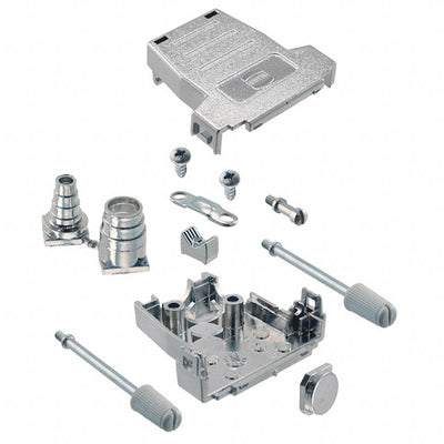 09670150435 by HARTING - CONNECTOR BACKSHELL 15P 90/180DEG SHD