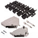09670250343 by HARTING - CONNECTOR BACKSHELL 25POS 180DEG