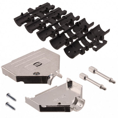 09670250348 by HARTING - CONNECTOR BACKSHELL 25POS 180DEG