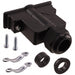 9670250438 by HARTING - CONNECTOR BACKSHELL 25POS 180DEG BLK