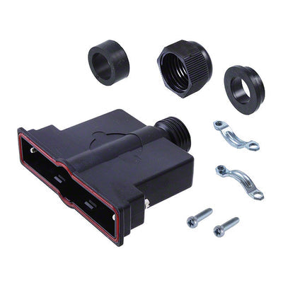 09670370438 by HARTING - CONNECTOR BACKSHELL 37POS 180DEG BLK