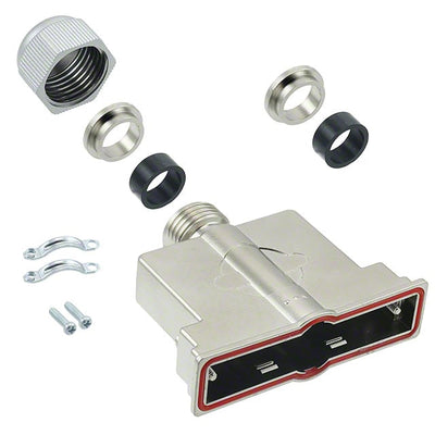 09670370538 by HARTING - CONNECTOR BACKSHELL 37POS 180DEG SHLD