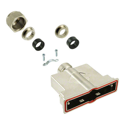 09670370539 by HARTING - CONNECTOR BACKSHELL 37POS 180DEG SHLD