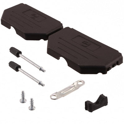 09670500424 by HARTING - CONNECTOR BACKSHELL 50POS 180DEG BLK