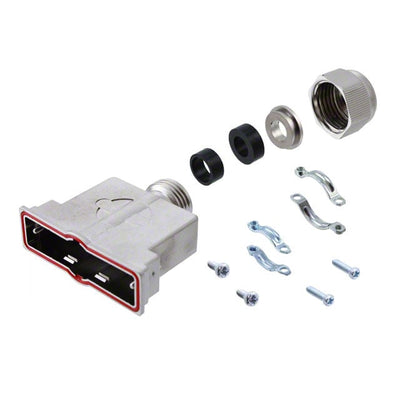 09670500538 by HARTING - CONNECTOR BACKSHELL 50POS 180DEG SHLD