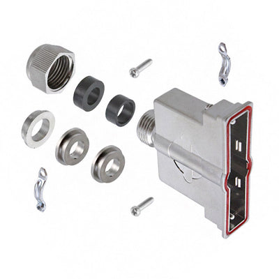 09670500539 by HARTING - CONNECTOR BACKSHELL 50POS 180DEG SHLD
