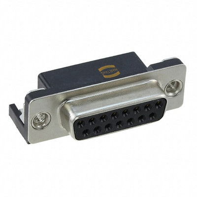 09682537611 by HARTING - CONNECTOR D-SUB RCPT 15POS R/A SLDR