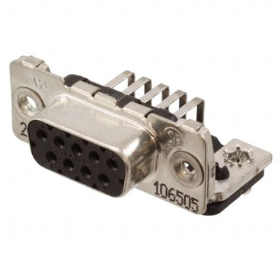 1-106505-2 by TE Connectivity AMP Connectors - CONNECTOR D-SUB RCPT 9POS R/A SLDR