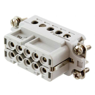 1-1103415-1 by TE Connectivity AMP Connectors - INSERT FEMALE 10POS+1GND SCREW