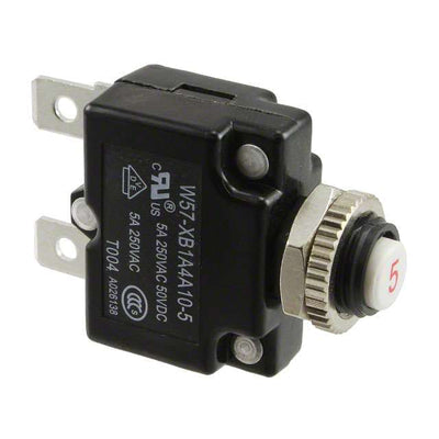 W57-XB1A4A10-5 by TE Connectivity Potter & Brumfield Relays - THERMAL CIRCUIT BREAKER5A 250VAC
