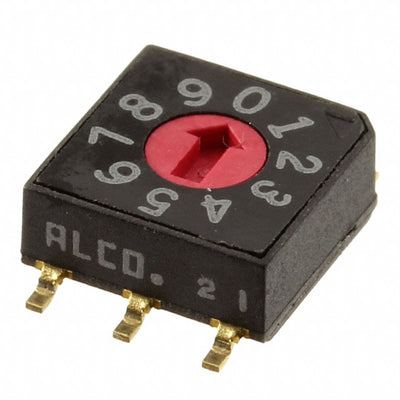 1-1825013-0 by TE Connectivity ALCOSWITCH Switches - SWITCH ROTARY DIP BCD 0.40VA 20V