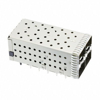 1-2007637-6 by TE Connectivity AMP Connectors - CONNECTOR SFP+ RCPT W/CAGE 2X2 80P RA