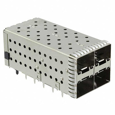 1-2007637-8 by TE Connectivity AMP Connectors - CONNECTOR SFP+ RCPT W/CAGE 2X2 80P RA