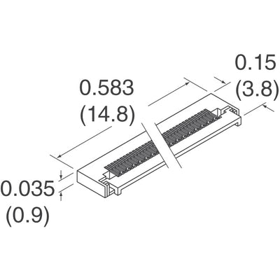 1-2013928-8 by TE Connectivity AMP Connectors - CONNECTOR FPC TOP 45POS 0.3MM R/A