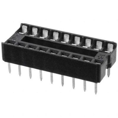 1-390261-5 by TE Connectivity AMP Connectors - CONNECTOR IC DIP SOCKET 18POS TIN