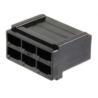 1-480281-0 by TE Connectivity AMP Connectors - CONNECTOR RECPT HSG 0.25 6POS BLACK