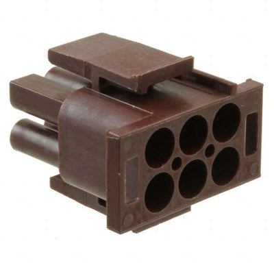 1-480704-1 by TE Connectivity AMP Connectors - CONNECTOR PLUG HSG 6POS UNIV BRN